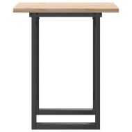 Трапезна маса О-образна рамка 70x70x75,5 см бор масив и стомана