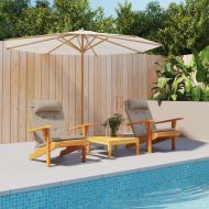 Възглавници за столове Адирондак, 2 бр, таупе, Оксфорд плат