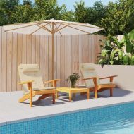 Възглавници за столове Адирондак, 2 бр, бежови, Оксфорд плат