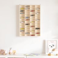 Дървена колекционерска витрина с 56 отделения 40x4,5x60 см