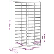 Дървена колекционерска витрина с 56 отделения 40x4,5x60 см