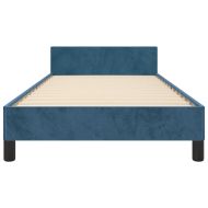 Рамка за легло без матрак, тъмносиня, 100x200 см, кадифе