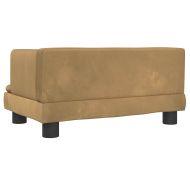 Кучешко легло Кафяв 60x40x30 см кадифе