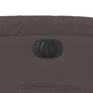 Електрически реклайнер стол, тъмнокафяв, текстил