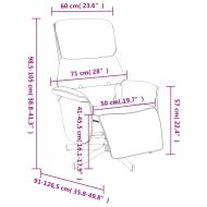 Масажен стол с облегалка и поставка за крака, таупе, плат