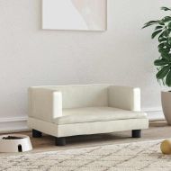 Кучешко легло кремаво 60x40x30 см кадифе