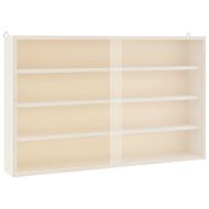 Дървена колекционерска витрина с врати 60x8,5x37 см