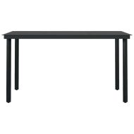 Градински трапезен комплект, 5 части, бял