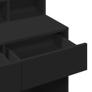 Тоалетка с LED, черна, 80x41x134,5 см