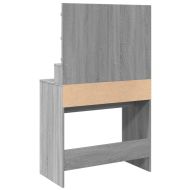 Тоалетка с LED, сив сонома, 80x41x134,5 см