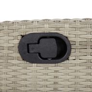 Градински трапезен комплект 3 части с възглавници светлосив