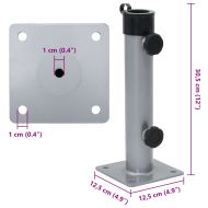 Основа за чадър Ø38/48 мм прът сребристо стомана