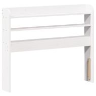 Рамка за легло без матрак, бял, 75x190 см, борово дърво масив