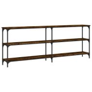 Конзолна маса, опушен дъб, 200x29x75 см, инженерно дърво