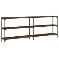 Конзолна маса, опушен дъб, 200x29x75 см, инженерно дърво