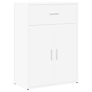 Страничен шкаф, бял, 60x30x84 см, инженерно дърво
