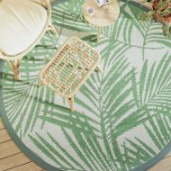 Килим за открито, ARAKIL зелено, Ø200 см, PP