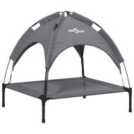 Кучешко легло със сенник, антрацит, Оксфорд плат и стомана