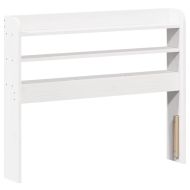 Рамка за легло без матрак, бял, 90x190 см, борово дърво масив