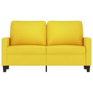 2-местен диван, светложълт, 120 см, плат