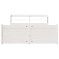 Рамка за легло с табла без матрак, бяла, 120x200 см