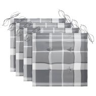 Градински столове 4 бр с възглавници масивно акациево дърво