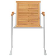 Градински столове, 4 бр, с възглавници, тиково дърво масив