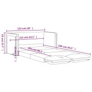 Подов разтегателен диван 2-в-1 тъмнозелен 122x204x55 см кадифе