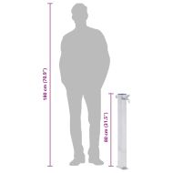 Градинска чешма, 80 см, неръждаема стомана, квадратна колона