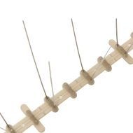 2-редови пластмасови шипове срещу птици и гълъби, 20 бр, 10 м