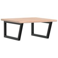 Стенен рафт за мивка, стомана и масивно дърво дъб