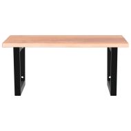 Стенен рафт за мивка, стомана и масивно дърво дъб