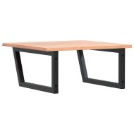 Стенен рафт за мивка, стомана и масивно дърво дъб