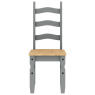 Трапезни столове 2 бр "Corona" сиви 42x47x107 см бор масив