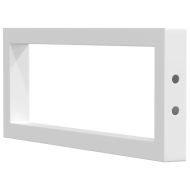 Рафтови скоби за мивка, 2 бр, бял, правоъгълни, стомана