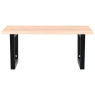 Стенен рафт за мивка, стомана и масивно дърво дъб