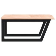 Стенен рафт за мивка, стомана и масивно дърво дъб