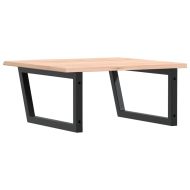 Стенен рафт за мивка, стомана и масивно дърво дъб