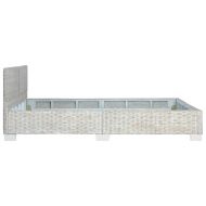 Рамка за легло, сива, естествен ратан, 160x200 cм