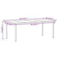 Градински трапезен комплект, 9 части, черен