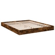 Рамка за легло без матрак опушен дъб 160x200 см инженерно дърво