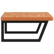 Стенен рафт за мивка, стомана и масивно дърво бук