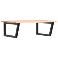 Стенен рафт за мивка, стомана и масивно дърво дъб