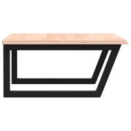 Стенен рафт за мивка, стомана и масивно дърво дъб