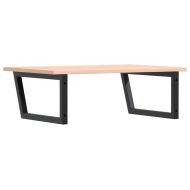 Стенен рафт за мивка, стомана и масивно дърво дъб