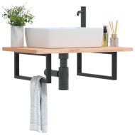 Рафтови скоби за мивка, 2 бр, черен, правоъгълни, стомана