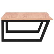 Стенен рафт за мивка, стомана и масивно дърво дъб