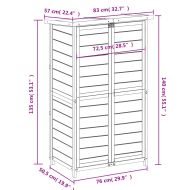 Градинска барака за инструменти мока 83x57x140 см бор масив