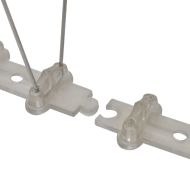 2-редови пластмасови шипове срещу птици и гълъби, 6 бр, 3 м