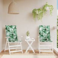 Възглавници за столове с висока облегалка 2 бр на листа текстил